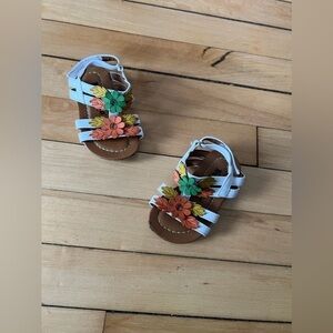 Tropicana floral leather indant‎ sandals